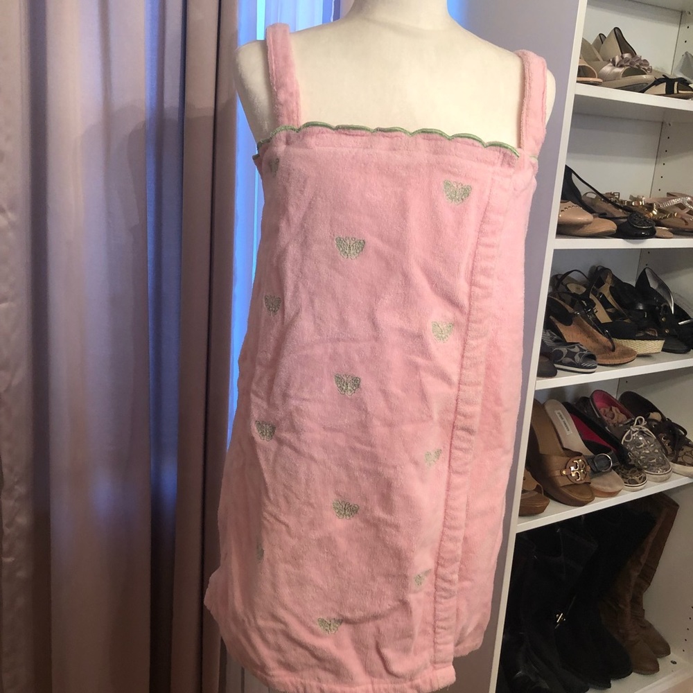 Shower terry cloth towel wrap